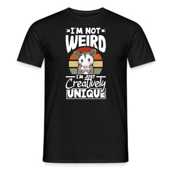 I'm not weird, I'm just creatively unique - Men's T-Shirt - black - Front - AI Model Male 178 light (178cm)