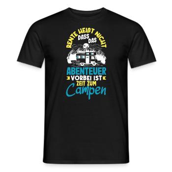 Rente heißt Zeit zum Campen - Männer T-Shirt - Schwarz - Vorne - AI Model Male 178 light (178cm)