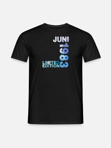 40. Geburtstag 40 Jahre Limitierte Auflage Juni 1983 - Männer T-Shirt - Schwarz