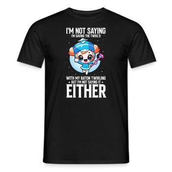 Stabdänzerin Design für Majorette - Männer T-Shirt - Schwarz - Vorne - AI Model Male 178 light (178cm)