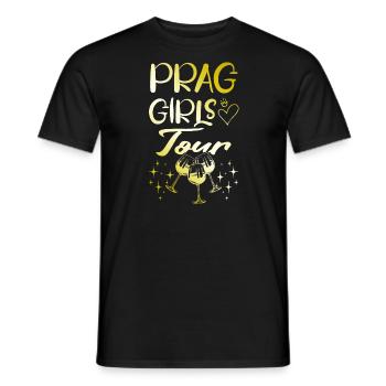 Prag Girls Tour Gold - Männer T-Shirt - Schwarz - Vorne - AI Model Male 178 light (178cm)