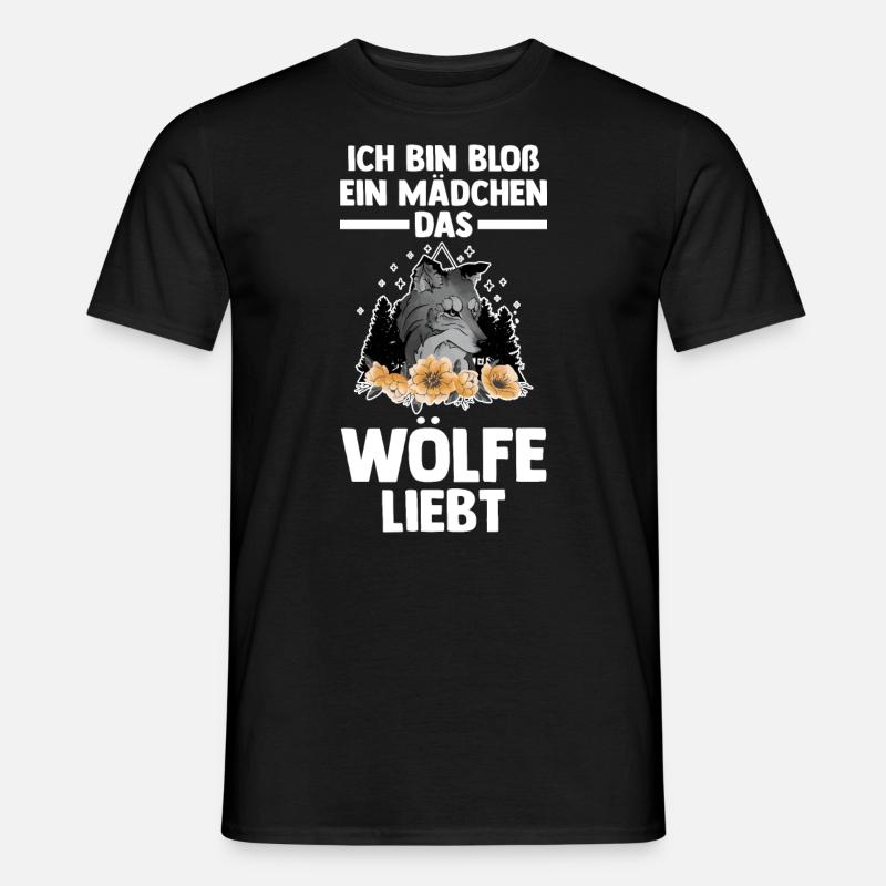 Tier Waldtier Wolf - Männer T-Shirt - Schwarz