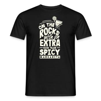 Attenzione Spicy Margarita Cocktail Lover's - Men's T-Shirt - black - Front - AI Model Male 178 light (178cm)