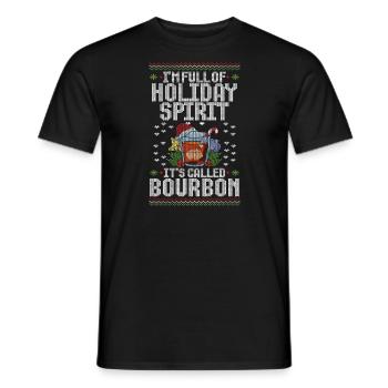 Noël Je suis plein de bourbon de l’ des fêtes - T-shirt homme - noir - Devant - AI Model Male 178 light (178cm)