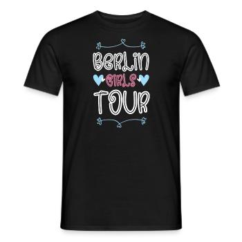 Berlin Girls Tour Herz - Männer T-Shirt - Schwarz - Vorne - AI Model Male 178 light (178cm)