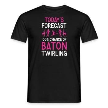Baton Twirler Today's Forecast Baton Twirling - Männer T-Shirt - Schwarz - Vorne - AI Model Male 178 light (178cm)