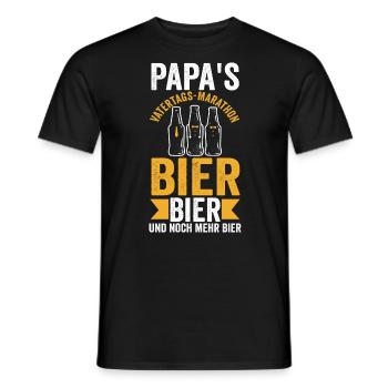 Papa Bière Père Fête des Pères - T-shirt homme - noir - Devant - AI Model Male 178 light (178cm)