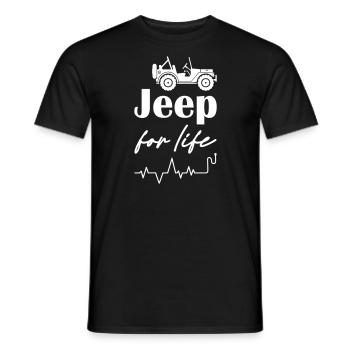 Jeeps pour la vie - T-shirt homme - noir - Devant - AI Model Male 178 light (178cm)