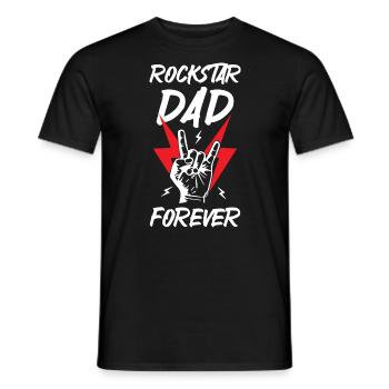 Rockstars papa pour toujours - T-shirt homme - noir - Devant - AI Model Male 178 light (178cm)