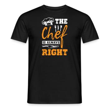 Le chef a toujours raison - T-shirt homme - noir - Devant - AI Model Male 178 light (178cm)