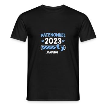 Patenonkel 2023 loading Werdender Onkel Geschenk - Männer T-Shirt - Schwarz - Vorne - AI Model Male 178 light (178cm)