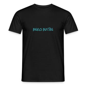 MASTER. THANK YOU. THANK YOU, MASTER. MASTER. MASTER GIFT - Men's T-Shirt - black - Front - AI Model Male 178 light (178cm)
