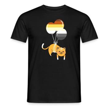 Katze Ballon Gay Bear Pride - Männer T-Shirt - Schwarz - Vorne - AI Model Male 178 light (178cm)