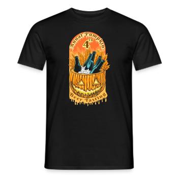 Halloween Pumpkin Horror - Men's T-Shirt - black - Front - AI Model Male 178 light (178cm)