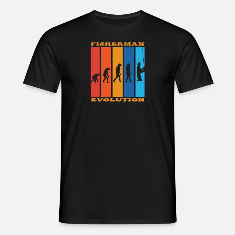 Angler Evolution - Männer T-Shirt - Schwarz