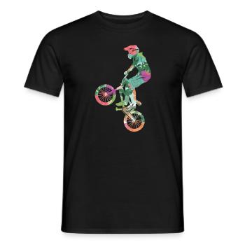 Bike Stunt Tricks Cycliste BMX - T-shirt homme - noir - Devant - AI Model Male 178 light (178cm)