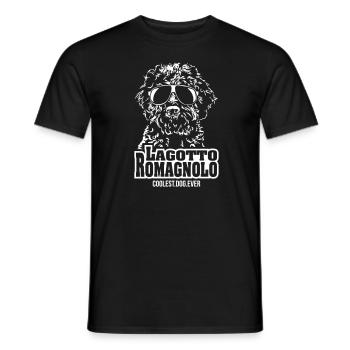 LAGOTTO ROMAGNOLO coolest dog Wilsigns Cadeau - T-shirt homme - noir - Devant - AI Model Male 178 light (178cm)