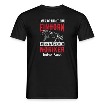 Pferd Noriker Pferde - Männer T-Shirt - Schwarz - Vorne - AI Model Male 178 light (178cm)