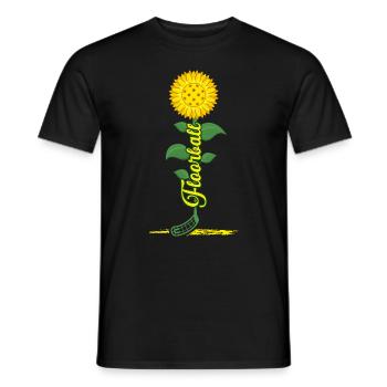 Floorball Unihockey FLOORBALL-Sommer Floorballer - Männer T-Shirt - Schwarz - Vorne - AI Model Male 178 light (178cm)