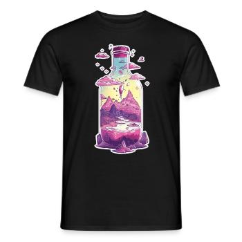 World in a Bottle - Männer T-Shirt - Schwarz - Vorne - AI Model Male 178 light (178cm)