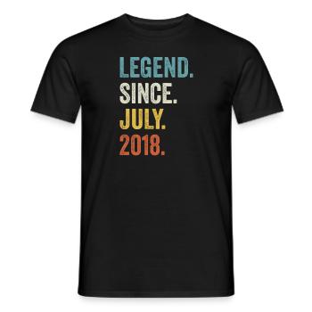 Legend Since July 2018 4. Geburtstag - Männer T-Shirt - Schwarz - Vorne - AI Model Male 178 light (178cm)