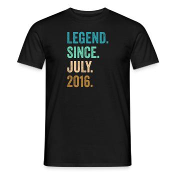 Légende depuis juillet 2016 6ème anniversaire - T-shirt homme - noir - Devant - AI Model Male 178 light (178cm)