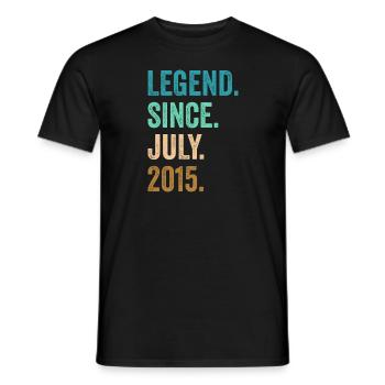 Légende depuis juillet 2015 7ème anniversaire - T-shirt homme - noir - Devant - AI Model Male 178 light (178cm)