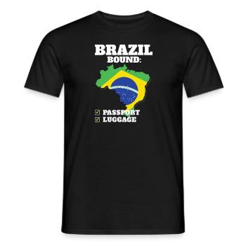 Brazil Bound Country Travel Brazilian Flag - Männer T-Shirt - Schwarz - Vorne - AI Model Male 178 light (178cm)