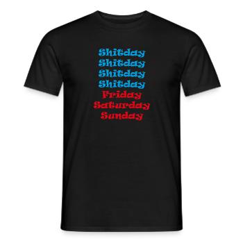 Nur Freitag, Samstag und Sonntag zählen. Party - Männer T-Shirt - Schwarz - Vorne - AI Model Male 178 light (178cm)
