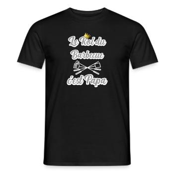 le roi du barbecue c est papa - T-shirt homme - noir - Devant - AI Model Male 178 light (178cm)