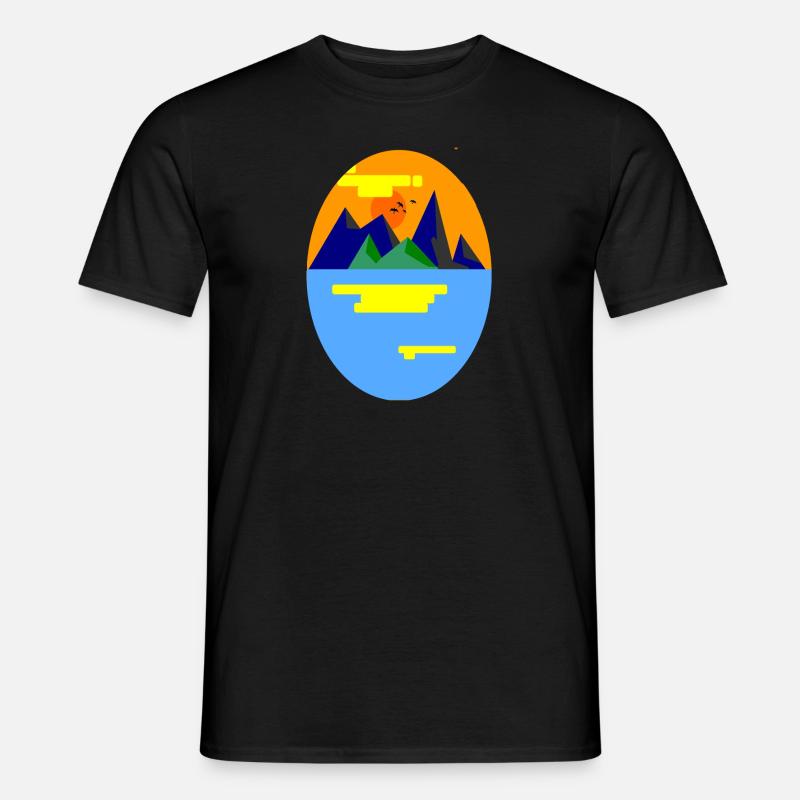 Landschaft Berg - Männer T-Shirt - Schwarz