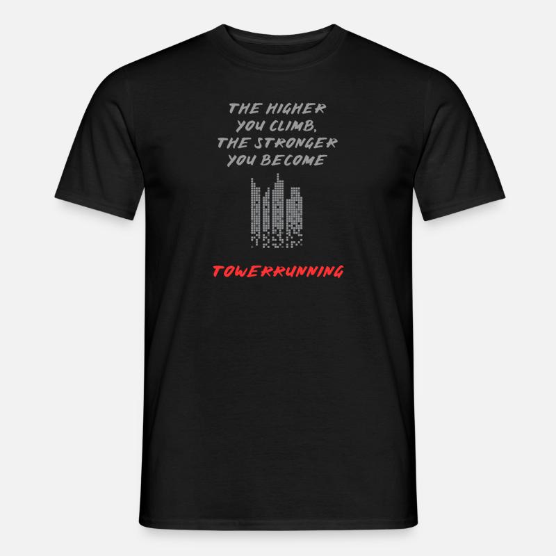 Towerrunning, Treppensteigen Elite Workout - Männer T-Shirt - Schwarz