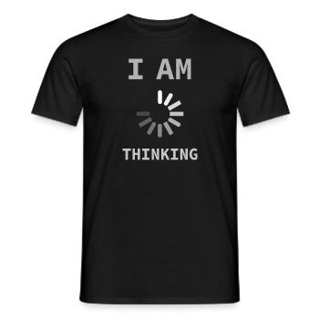 IAmThinking - T-shirt homme - noir - Devant - AI Model Male 178 light (178cm)