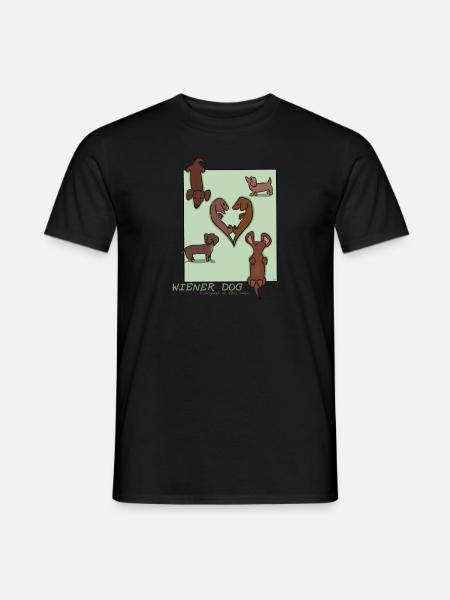 Teckel Design « Wiener Dog » - T-shirt homme - noir