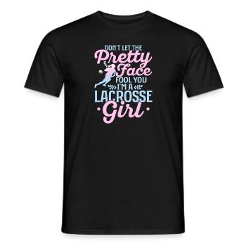 Don't Let The Pretty Face Fool You I'm A Lacrosse - Männer T-Shirt - Schwarz - Vorne - AI Model Male 178 light (178cm)