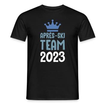 Après-ski 2023 Krone - Men's T-Shirt - black - Front - AI Model Male 178 light (178cm)