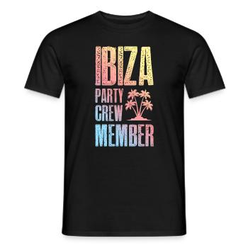 Ibiza Party Crew - Men's T-Shirt - black - Front - AI Model Male 178 light (178cm)