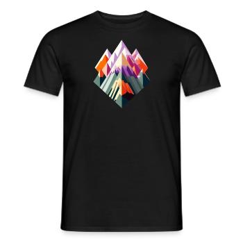 Monts Vector 02 - T-shirt homme - noir - Devant - AI Model Male 178 light (178cm)