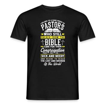 Pastor Appreciation Clergy Preacher Christian - Men's T-Shirt - black - Front - AI Model Male 178 light (178cm)