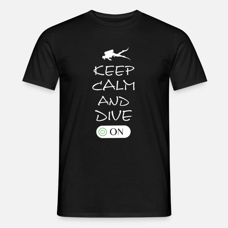 Keep Calm and Dive On - Männer T-Shirt - Schwarz