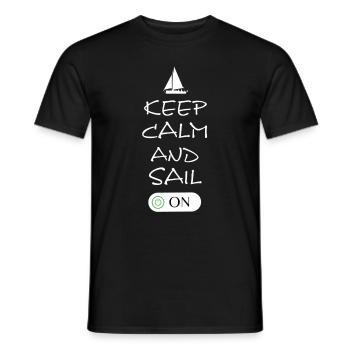 sailing keep calm - Männer T-Shirt - Schwarz - Vorne - AI Model Male 178 light (178cm)