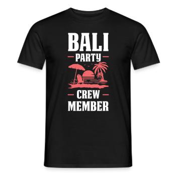 Equipe de fête à Bali - T-shirt homme - noir - Devant - AI Model Male 178 light (178cm)