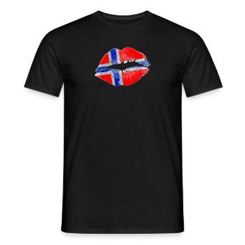 Kiss (Norway / Noreg) - Men's T-Shirt - black - Front - AI Model Male 178 light (178cm)