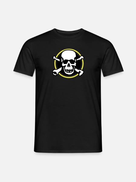 skull_circle_072011_a_3c - Men's T-Shirt - black
