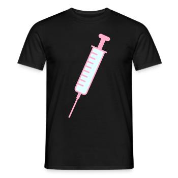 Infirmière adjointe au médecin icône de seringue - T-shirt homme - noir - Devant - AI Model Male 178 light (178cm)