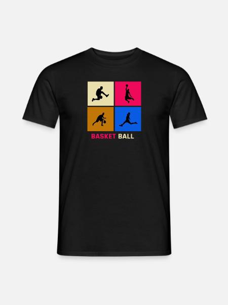 pop art basketball - Men's T-Shirt - black