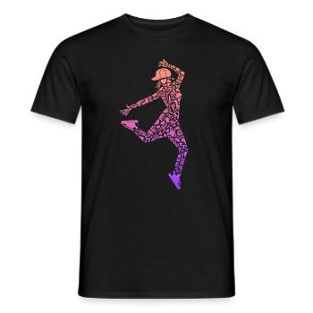 Breakdancer Breakdance Femmes Filles Breakdance - T-shirt homme - noir - Devant - AI Model Male 178 light (178cm)