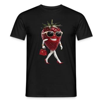 Frauen Erdbeere - Männer T-Shirt - Schwarz - Vorne - AI Model Male 178 light (178cm)