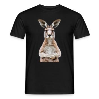 Kangaroo - Men's T-Shirt - black - Front - AI Model Male 178 light (178cm)