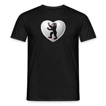 Heart (Appenzell Innerrhoden) - Men's T-Shirt - black - Front - AI Model Male 178 light (178cm)